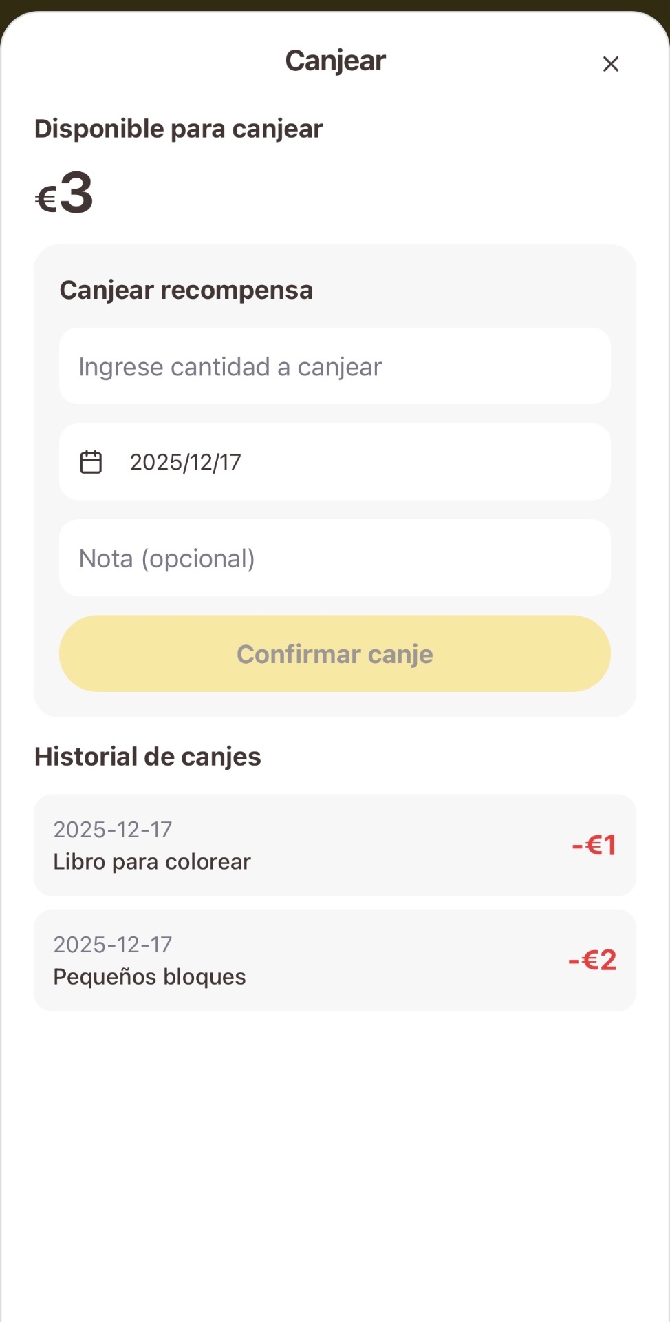 Captura de retiro